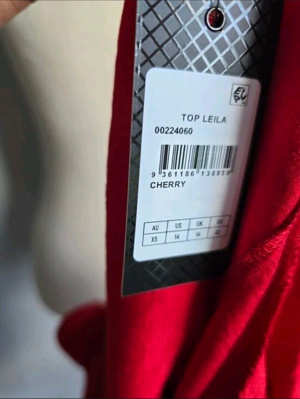 Cty Chic NEW Cherry Red Leila Puff Sleeve Tie Back Blouse Top SZ XS 14 Coquette - Picture 6 of 8